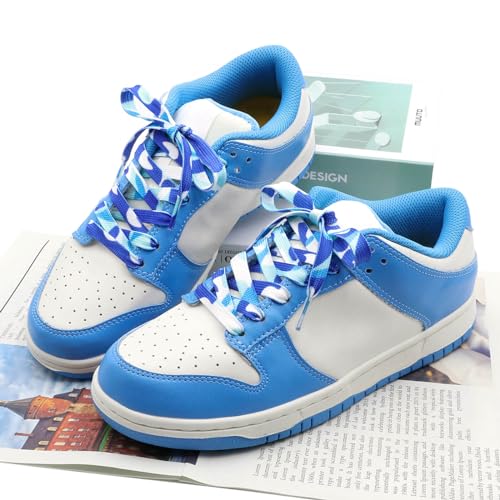DANHUA Colorful Flat Shoe Laces: 2 Pair 39Inch Blue Camo Printed Shoelaces for Sneakers - Image 4