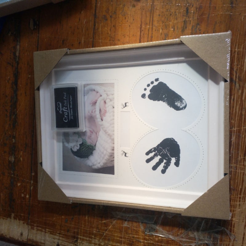 Baby Photo Frame Kids Picture Frame Newborn Handprint Footprint Photo Frame Room Decorations Baby Birthday - Image 2