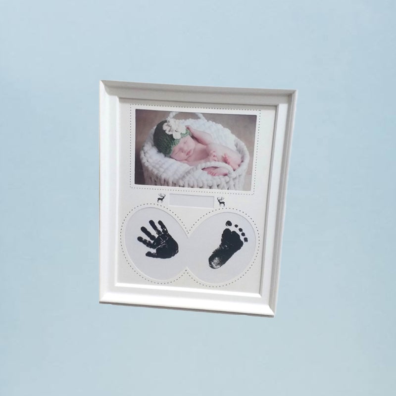Baby Photo Frame Kids Picture Frame Newborn Handprint Footprint Photo Frame Room Decorations Baby Birthday - Image 3