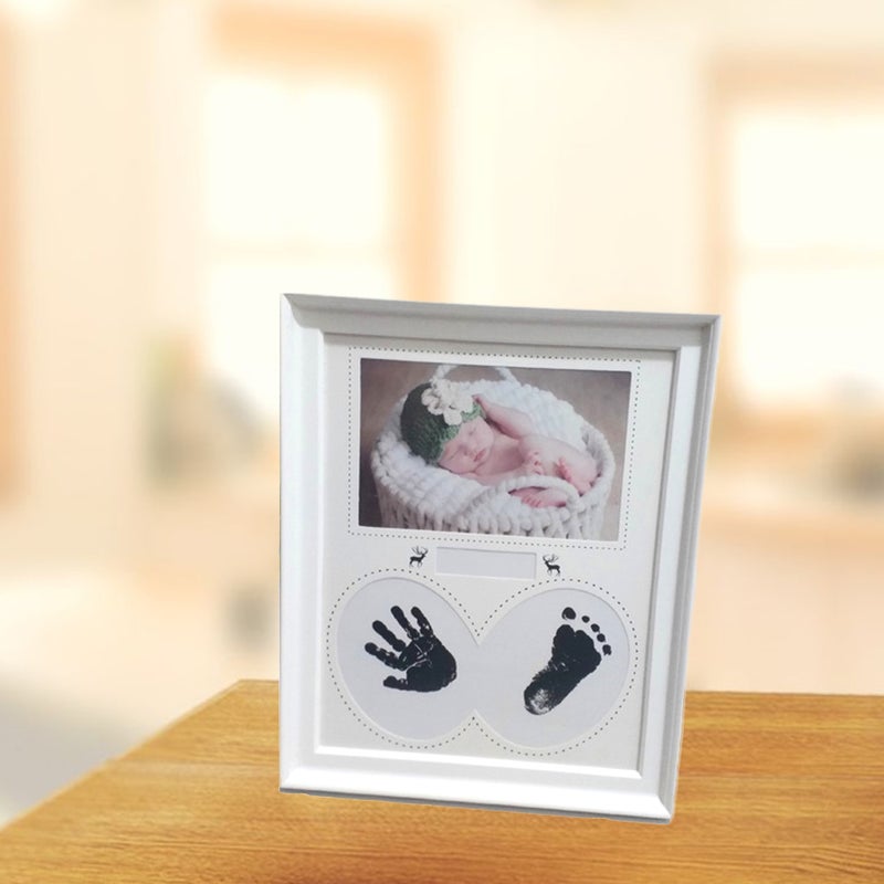 Baby Photo Frame Kids Picture Frame Newborn Handprint Footprint Photo Frame Room Decorations Baby Birthday - Image 5