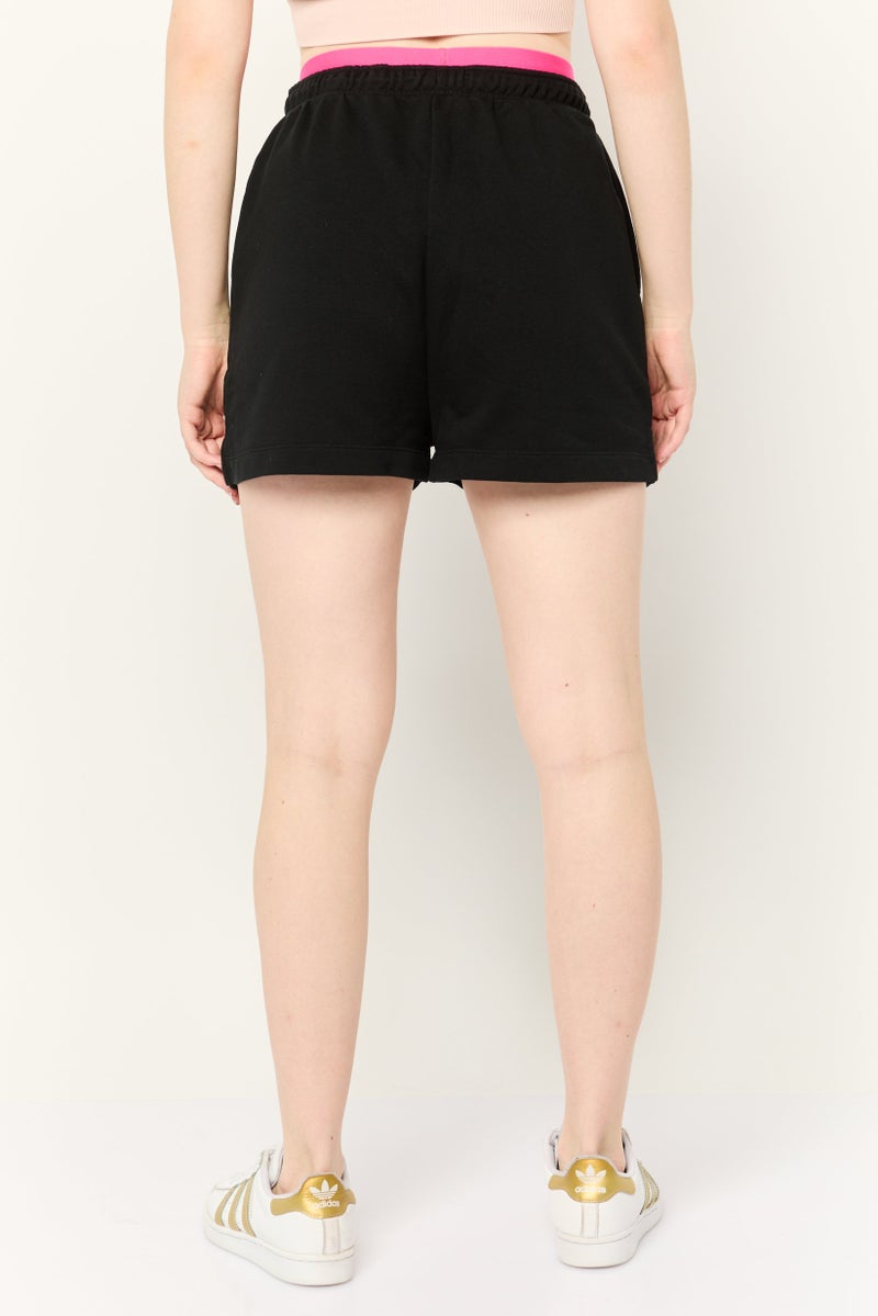 ESPRIT Women Brand Logo Drawstring Basic Shorts, Black - Image 4