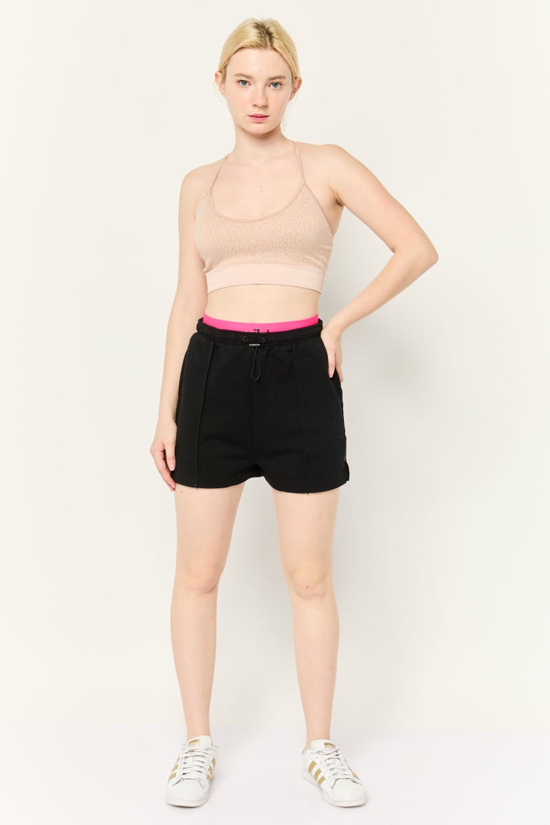 ESPRIT Women Brand Logo Drawstring Basic Shorts, Black - Image 2