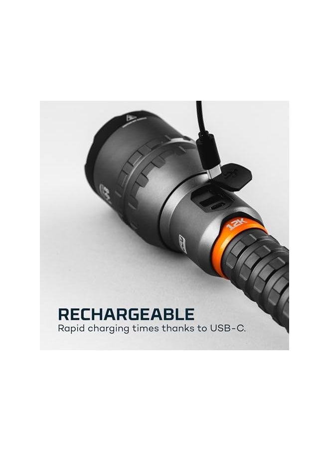 NEBO NEBO 12000 Rechargeable Flashlight with 2x Zoom, 5 Light Modes, Waterproof (IP67), and Power Bank, Bright Flashlight for Everday Carry, Hunting, Camping  - Image 3