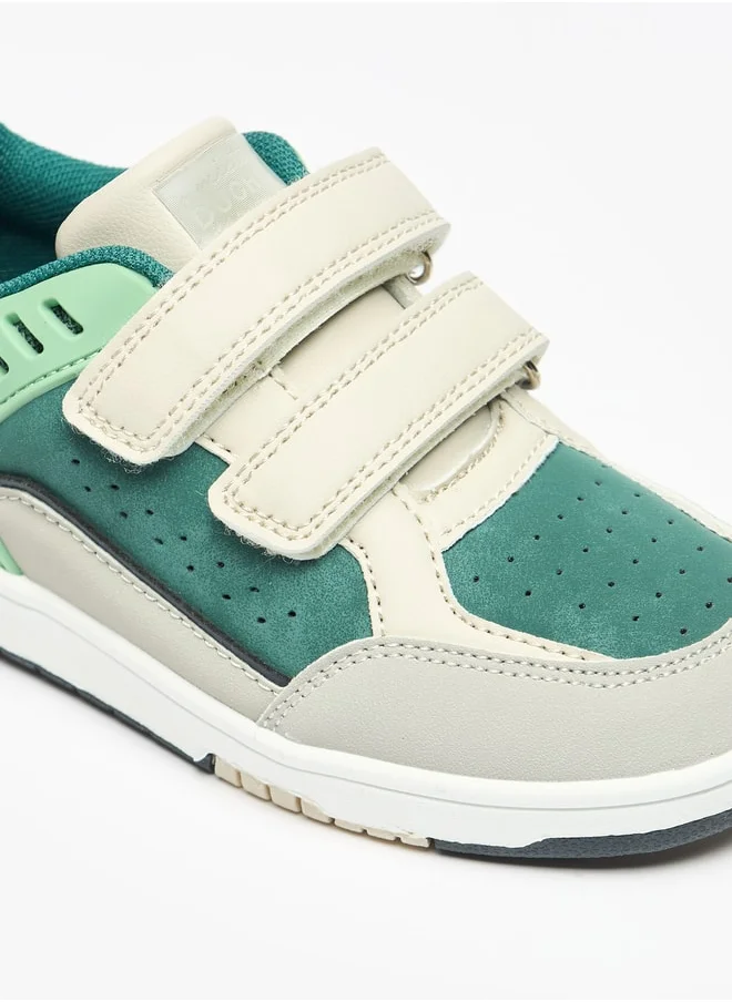 دوتشيني Boys Mister Colourblock Sneakers with Hook and Loop Closure