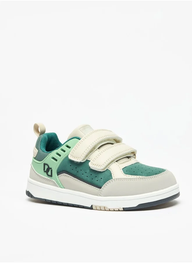 دوتشيني Boys Mister Colourblock Sneakers with Hook and Loop Closure