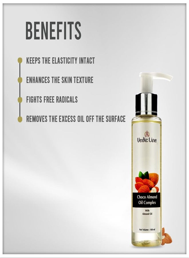 Vedic Line Vedicline Choco Almond Oil Complex Improves Dry Skin & Even Tone With Olive Oil, Seasame Oil For Healthier Skin Tone,100ml - Image 3