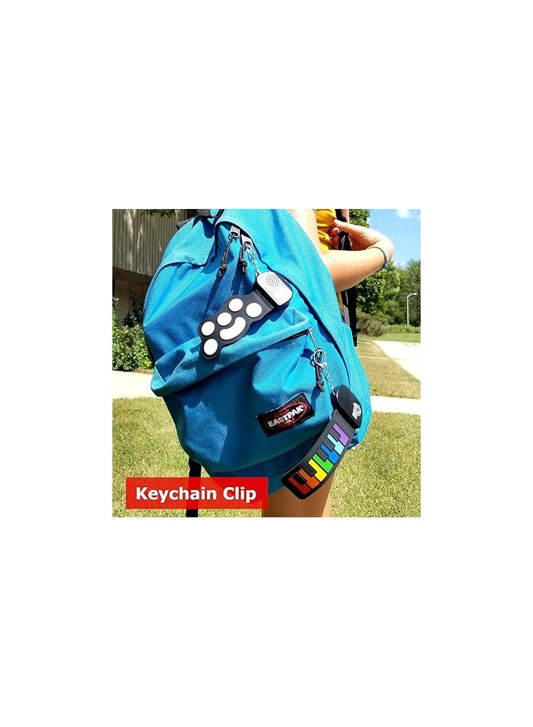 Micro Piano. Real Working & Playable Piano Keychain. Hang on a Backpack & Play Anywhere! Mini Size Black/White Finger Piano Pad - Image 2