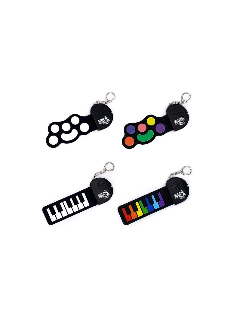 Micro Piano. Real Working & Playable Piano Keychain. Hang on a Backpack & Play Anywhere! Mini Size Black/White Finger Piano Pad - Image 4