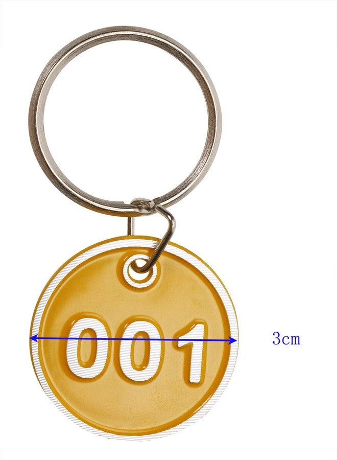 ONLYKXY 1-50 Number Colorful Tough Aluminum Metal Numbered Marking Identification Hang Tags Luggage Labels ID Tag with Split Rings for Organized Coded Key Box Cabinet System Identifier (Yellow) - Image 2