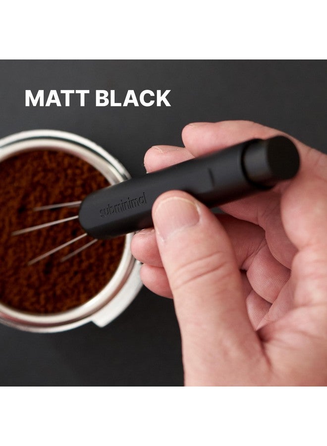 subminimal Subminimal Flick WDT Tool| Pen Design Weiss Distribution Technique Espresso making tool, Fine Needles, Spring-loaded Auto hide Needles, Safe, Easy to Use, 2x Stands in the Box - Black - Image 2