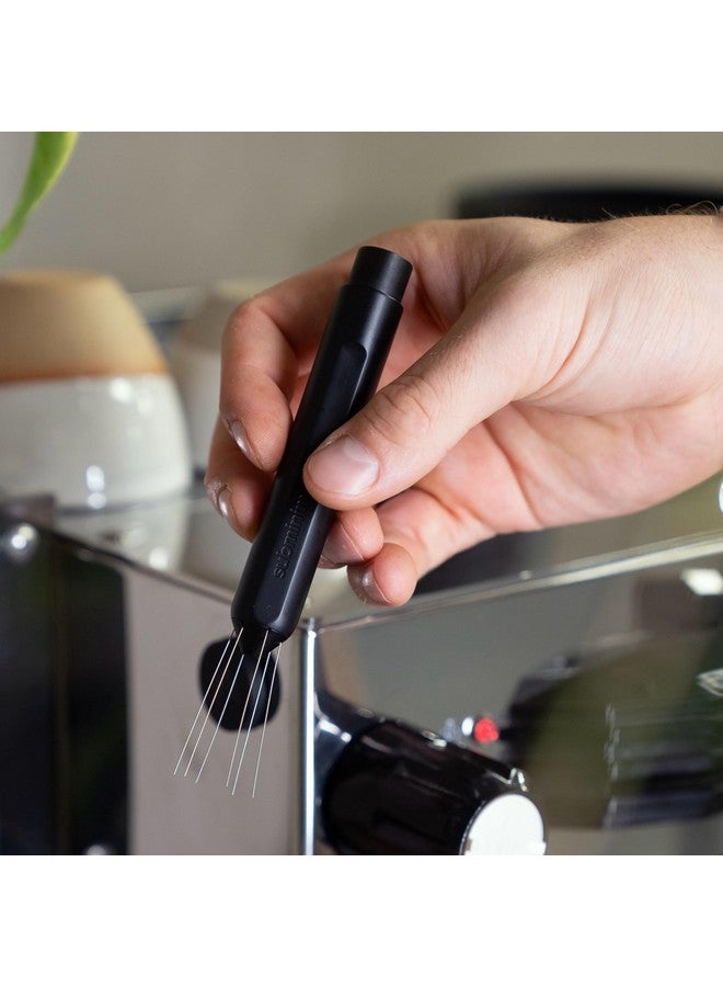 subminimal Subminimal Flick WDT Tool| Pen Design Weiss Distribution Technique Espresso making tool, Fine Needles, Spring-loaded Auto hide Needles, Safe, Easy to Use, 2x Stands in the Box - Black - Image 3