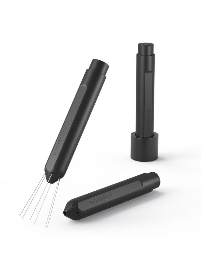 subminimal Subminimal Flick WDT Tool| Pen Design Weiss Distribution Technique Espresso making tool, Fine Needles, Spring-loaded Auto hide Needles, Safe, Easy to Use, 2x Stands in the Box - Black - Image 1