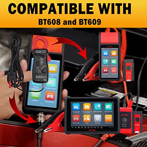 Autel Battery Tester Accessory Kit Autel BTAK Include Digital Multimeter and Current Clamp Compatible with MaxiBAS BT608/BT609 Battery Analysis Tools Measures Voltage Current and Resistance - Image 3