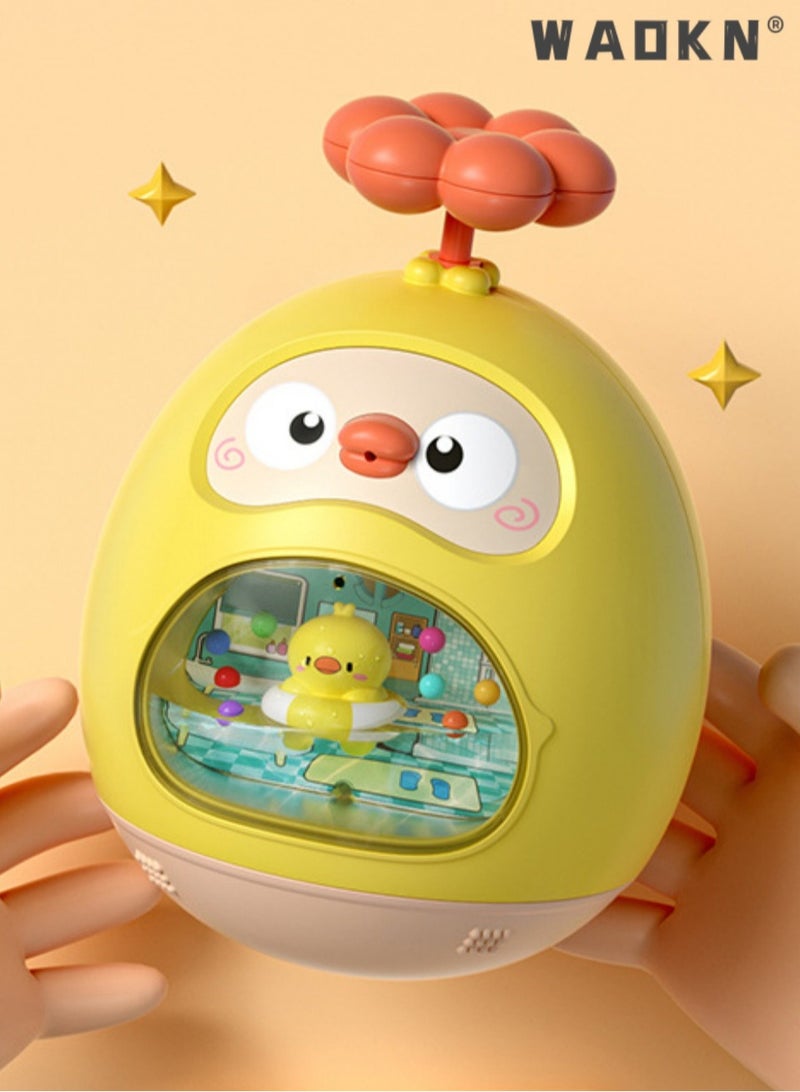 دبليو أيه أو كي أن 2 أزواج طفل حمام لعبة برمائية لطيف متعة رش الماء لعبة الماء حوض استحمام حمام سباحة شاطئ الأطفال ألعاب الطفل 12 شهرا حمام حمام,كرتون حيوان بطة حمام لعبة هدية للطفل والطفل الصغير - Image 2