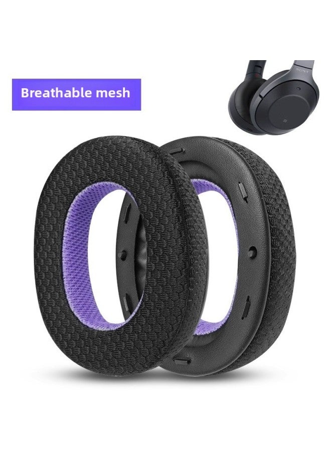 For Sony For Sony Wh1000xm5 Earmuffs 1000XM4 1000XM3 1000XM2 Headphone Cover Sponge Cover-Color:1000xm5-champagne Color Inner Purple Lambskin Earmuffs 1 Piece  - Image 3