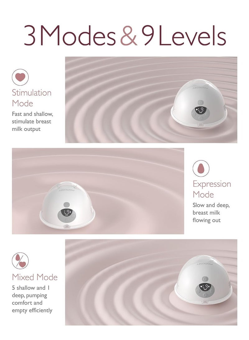 Momcozy M5 Single Breast Pump Electric, Hands Free, Wearable Breast Pump of Baby Mouth, 3 Modes and 9 Levels - Image 5