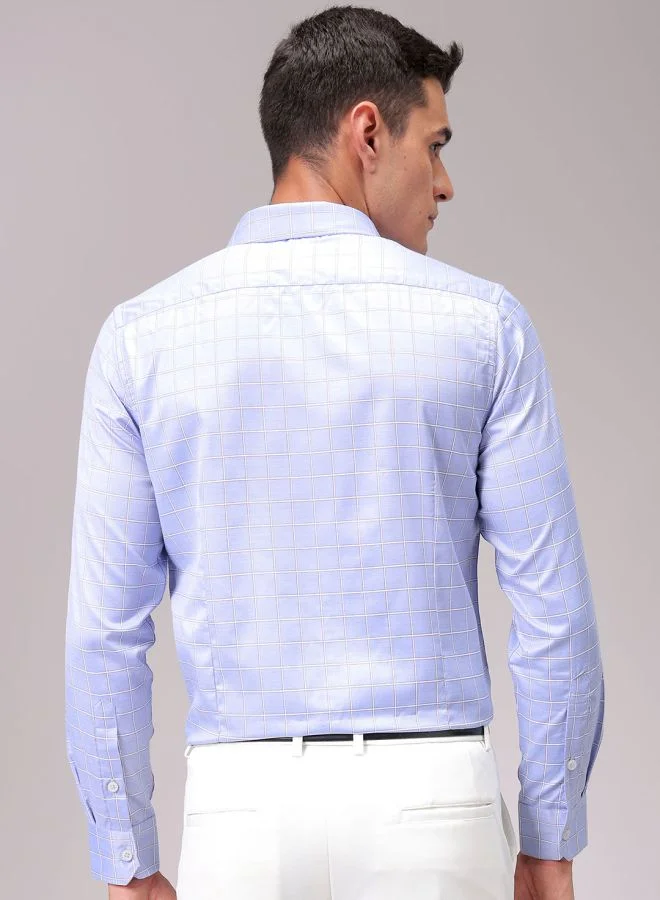 شركة المرآب الهندية Men Slim Fit Striped Full Sleeves Cutaway Collar Formal Shirt