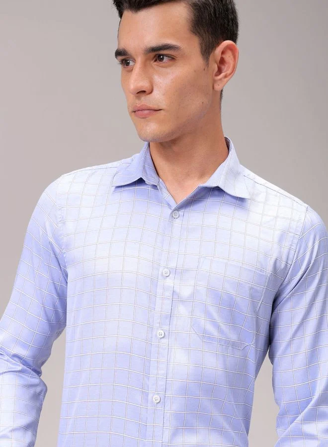 شركة المرآب الهندية Men Slim Fit Striped Full Sleeves Cutaway Collar Formal Shirt
