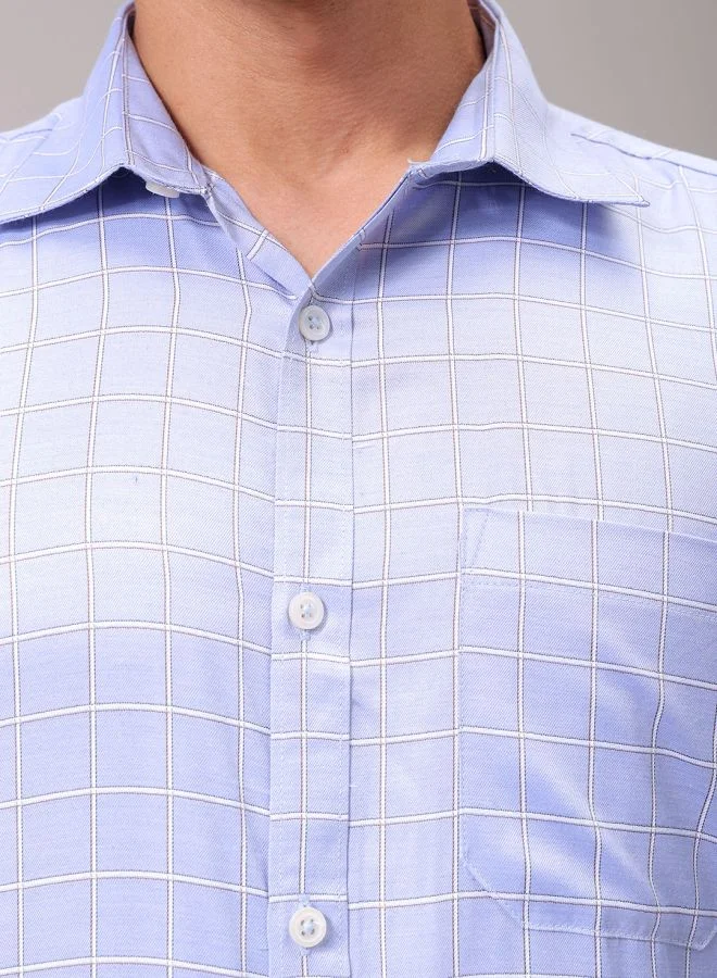 شركة المرآب الهندية Men Slim Fit Striped Full Sleeves Cutaway Collar Formal Shirt