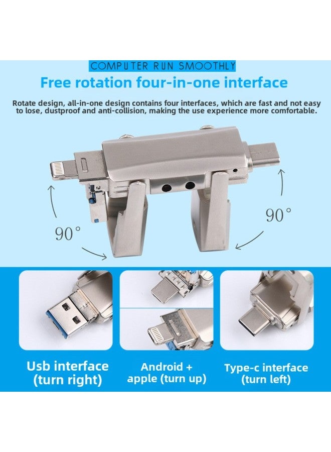 U Disk Pingguo OTG Computer Type-C Mobile Phone U Disk 1TB Multifunctional E-commerce Hot U Disk 2TB-Color:Mechanical Style Mobile Phone Usb Flash Drive 【For Apple Android Typec Computer】-Capacity:1 - Image 3