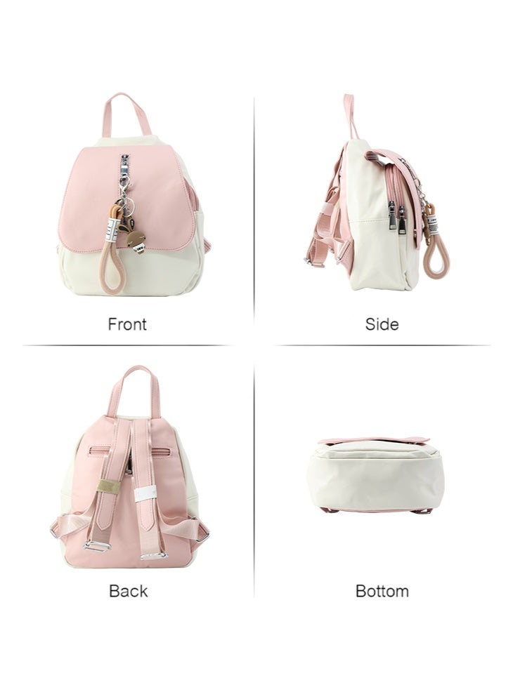 SHABILI Girls' Fashion Backpack, Women's  Contrast Color Schoolbag Back Bag College Bag, PU Leather Campus Style Tourist Bag Carry Bag for Youth, Teenager, Children, Kids, and Ladies - Image 4