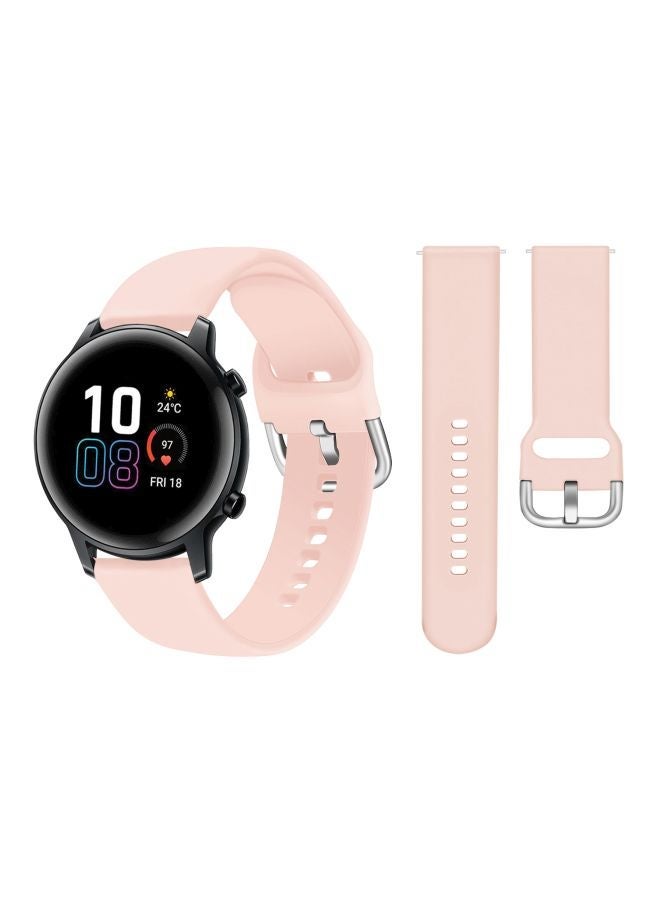 NIBEMINENT Replacement Band For Honor MagicWatch 2 42mm Pink Sand - Image 2
