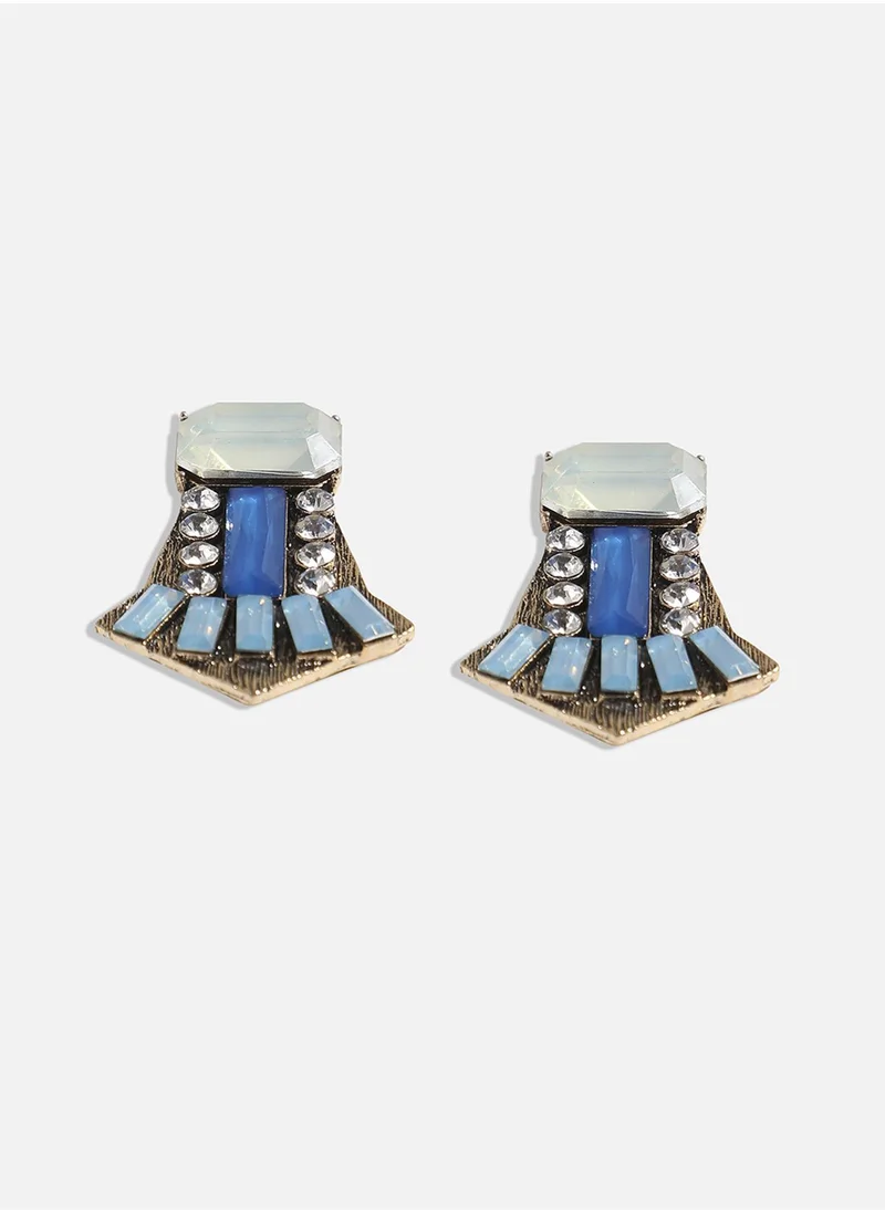 SOHI Stone Drop Earrings