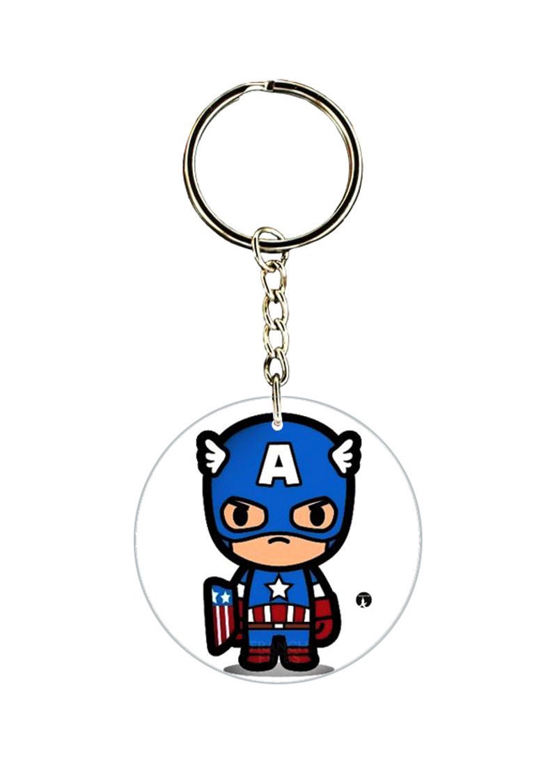 RKN Captain America Printed Dual Sided Keychain