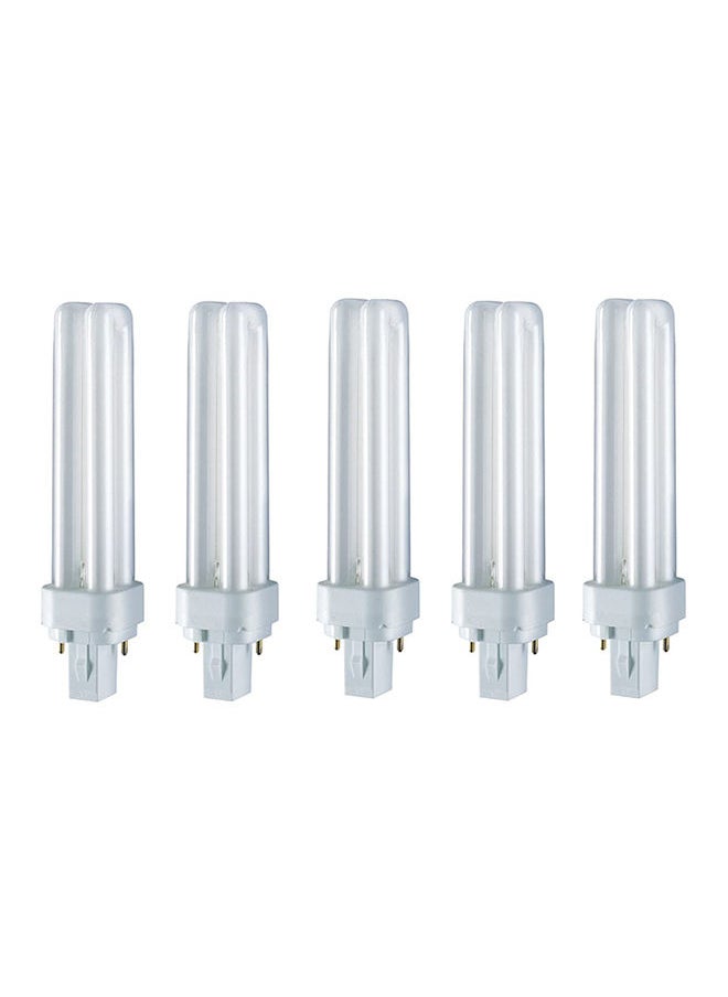 Osram 5 قطع ديولكس D لمبة فلورسنت متينة موفر للطاقة 2 دبوس 18 وات CFL أبيض دافئ  - Image 1