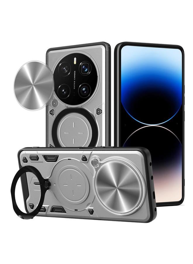 Green Tiger Case For Honor Magic7 Pro CD Texture Sliding Camshield Magnetic Holder Phone Case - Image 1