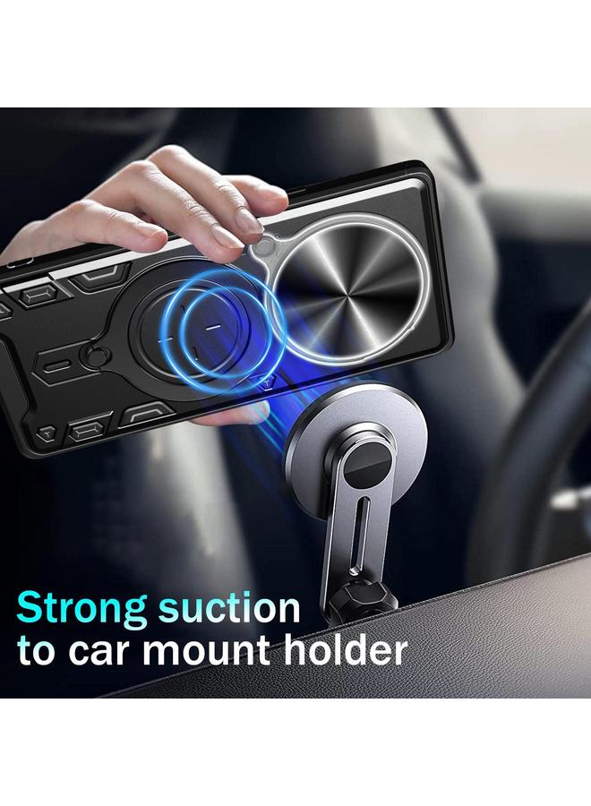 Green Tiger Case For Honor Magic7 Pro CD Texture Sliding Camshield Magnetic Holder Phone Case - Image 5