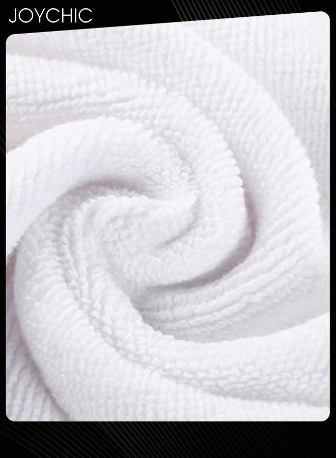 Joychic Women Solid Color Polyester Skin-friendly and Absorb- water Bathrobe Massage Stickers Suspenders Nightgown with Pockets for All Seasons White - Image 4