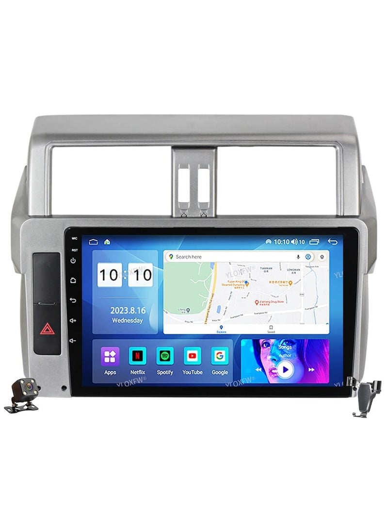 SHEZA STAR - Android Screen For Toyota Land Cruiser Prado 2014 To 2017 2GB RAM 32GB Memory Support Apple Carplay Android Auto Full HD Touch Screen 10 Inch built In Bluetooth USB Radio WiFi Play Store Backup Camera - Image 1