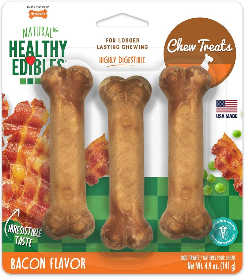 Nylabone Healthy Edibles Bacon Chew Treats - Image 1