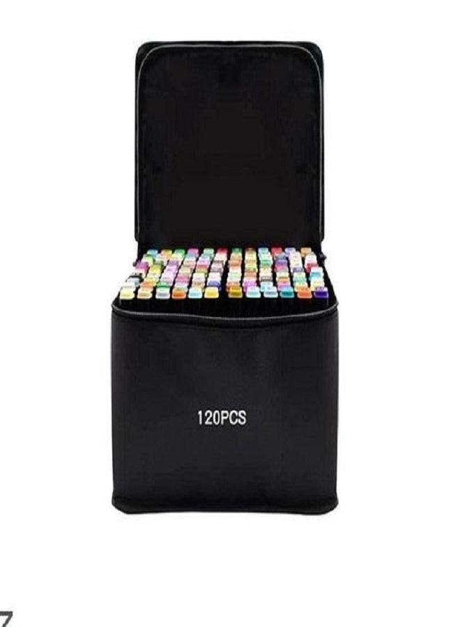 تاتش 120 Colour Art Markers Set, Dual Tip, Brush & Fine, Sketch Marker, based Brush Markers for Sketching, Adult Coloring, and Illustration - Image 2