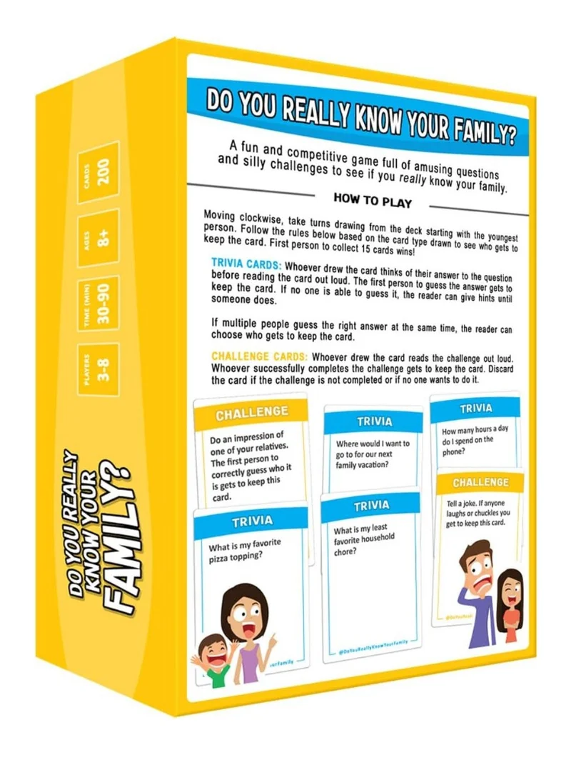 Quesera  DO YOU REALLY KNOW YOUR FAMILY? A Fun Family Game Filled with Conversation Starters and Challenges - Great for Kids, Teens and Adults  | Best Price UAE