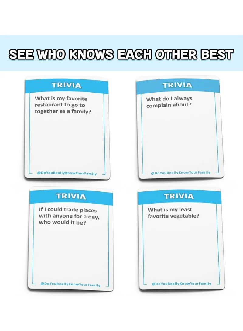 Quesera  DO YOU REALLY KNOW YOUR FAMILY? A Fun Family Game Filled with Conversation Starters and Challenges - Great for Kids, Teens and Adults  | Best Price UAE