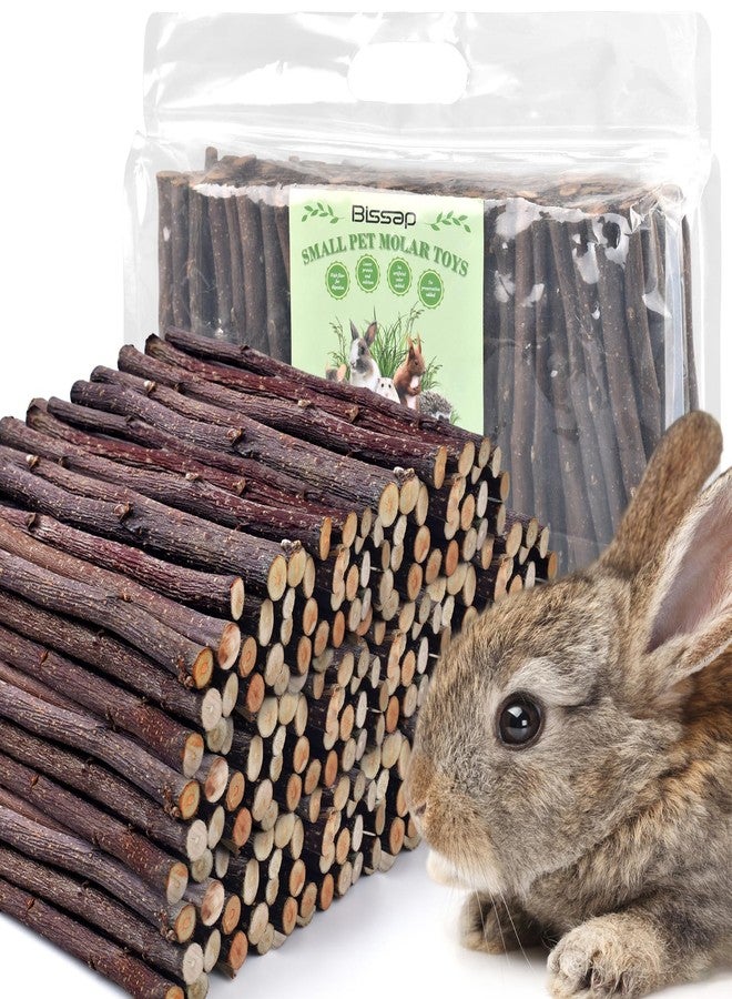Bissap Apple Sticks for Rabbits, Natural Bunny Chew Toys and Treats for Chinchilla Guinea Pig Hamster Gerbil Small Animals Pet Apple Wood Stick Toys Teeth Grinding (940g/2lb) - Image 1