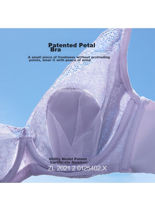 AIMER Aimer "flower Petal Bra" Thin Lace Cup, Minimizing For Large Breasts, Rhythmic Bra, Am137722s  - Image 2