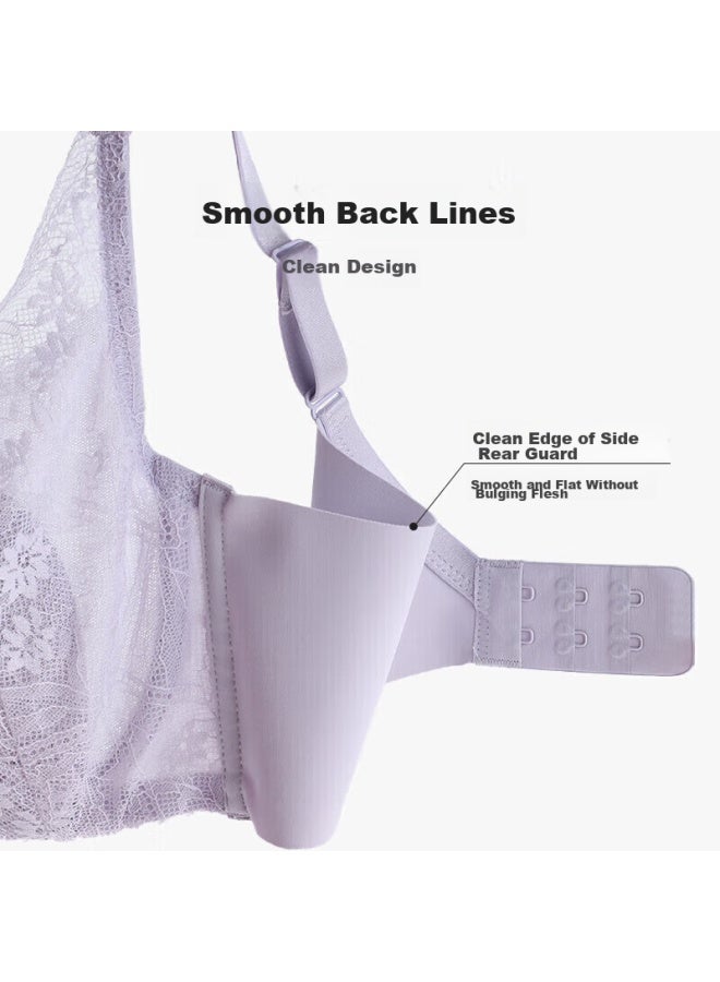 AIMER Aimer "flower Petal Bra" Thin Lace Cup, Minimizing For Large Breasts, Rhythmic Bra, Am137722s  - Image 3