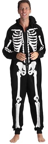 Followme #followme M6259-NEW-S Skeleton Adult Onesie Costume - Image 1