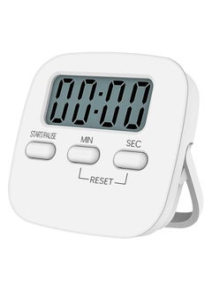 Generic Kitchen Timer Large Lcd Display Screen,Digital Kitchen Timers For Cooking, Magnetic Stopwatch Timer With Loud Alarm Countdown Clock (White)  - Image 1