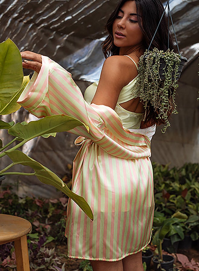 Carina Robe with Pink Stripes  - Image 1