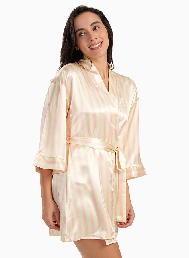 Carina Robe with Pink Stripes  - Image 3