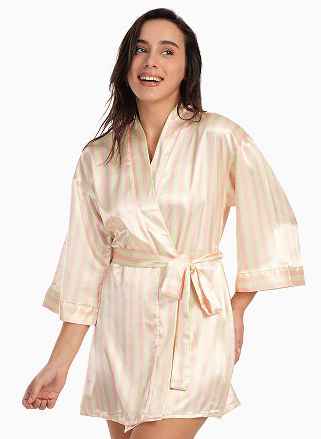 Carina Robe with Pink Stripes  - Image 2