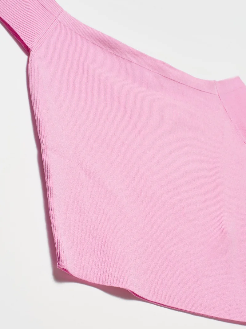 ديلفين 2682 Boat Neck Short Sleeve Sweater-Pink