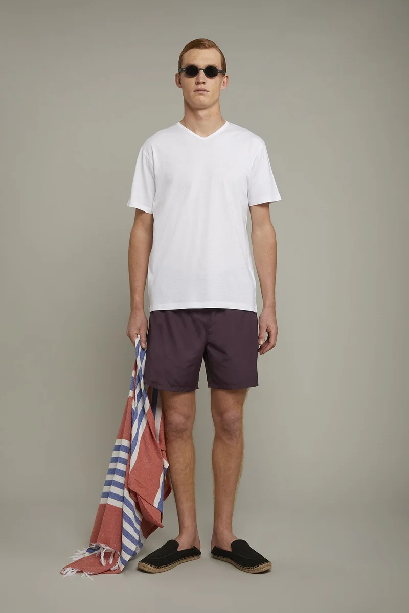 Men's swimwear solid color - Bordeaux