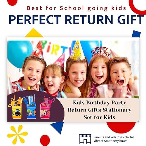 SILLYME 12pc Return Gifts Birthday Party for Kids - Stationery Set | Best return gift for kids age 6-10 10-12 birthday return gift for kids 6-12 - kanjak gifts for girls pack of 12 - Image 4