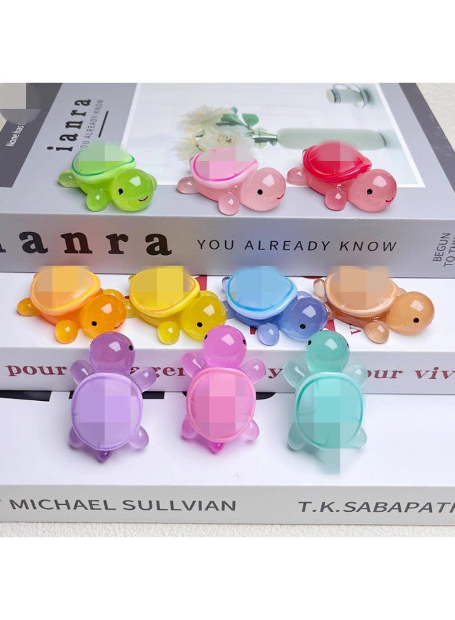 Shake Tone Luminous Little Turtle Toys Opposing Luminous Ornaments Model Doll Accessories Luminous Fish Tank Landscape Wholesale-Color: - Image 1