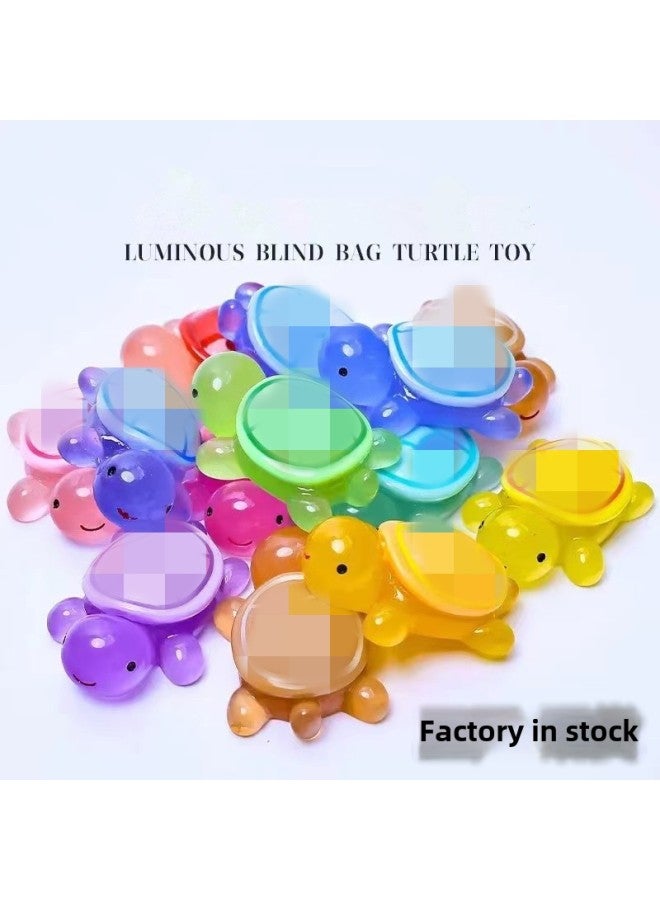 Shake Tone Luminous Little Turtle Toys Opposing Luminous Ornaments Model Doll Accessories Luminous Fish Tank Landscape Wholesale-Color: - Image 2